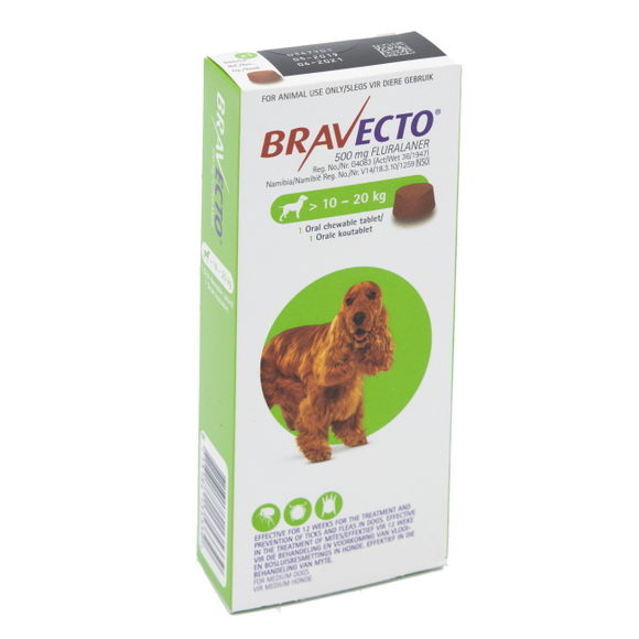 Bravecto Chewy Tablet for Medium Dogs - (>10-20Kg) - 1 Tablet