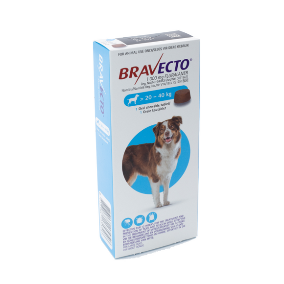 Bravecto Chewy Tablet for Large Dogs  (>20-40Kg) - 1 Tablet